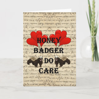 Tarjeta Festiva Hone badger do care