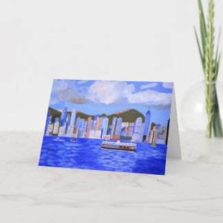 Tarjeta Festiva Hong Kong Holiday folded card 