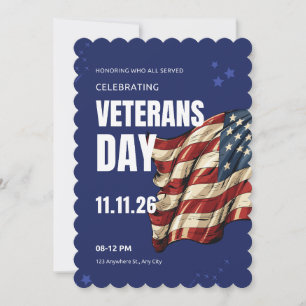 Tarjeta Festiva #HonrandoCelebrandoelDíaDelVeteranoTarjetaPlanaDeF