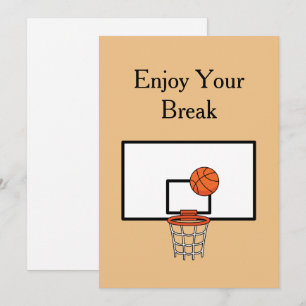 Tarjeta Festiva Hoop de básquetbol personalizado