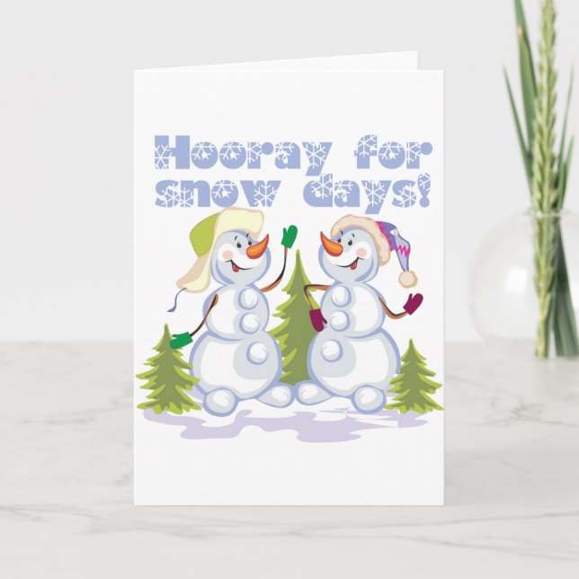 Tarjeta Festiva ¡HOORARIO Para Los Días De Nieve! (Anverso)