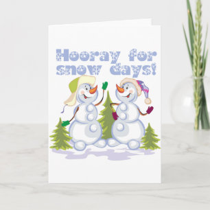 Tarjeta Festiva ¡HOORARIO Para Los Días De Nieve!