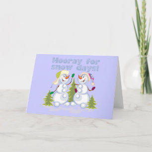 Tarjeta Festiva ¡HOORARIO Para Los Días De Nieve!