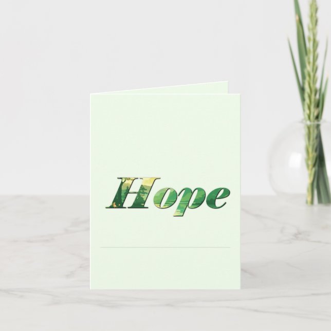 Tarjeta Festiva Hope. (Anverso)