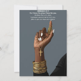 Tarjeta Festiva Hope & Future Jeremiah 29:11 Faith Art