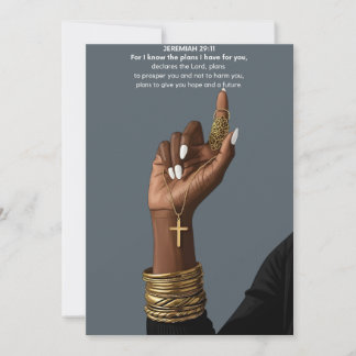 Tarjeta Festiva Hope & Future Jeremiah 29:11 Faith Art
