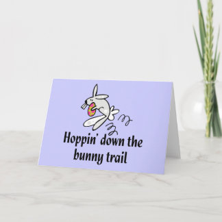 Tarjeta Festiva Hoppin Down The Bunny Trail
