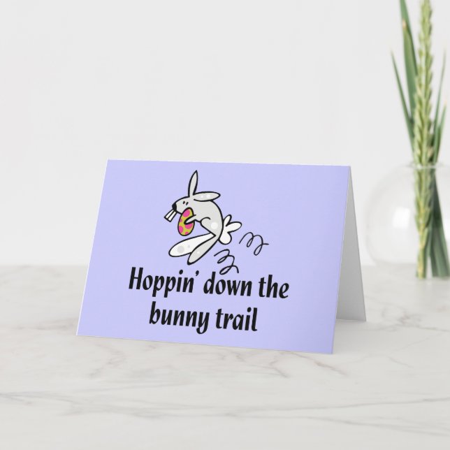 Tarjeta Festiva Hoppin Down The Bunny Trail (Anverso)