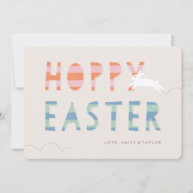 Tarjeta Festiva Hoppy Easter Card - Bubblegum (Anverso)