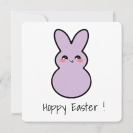 Tarjeta Festiva Hoppy Easter Cute Bunny