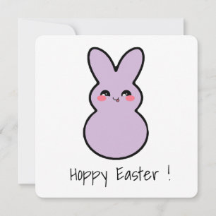 Tarjeta Festiva Hoppy Easter Cute Bunny