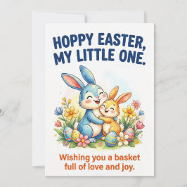Tarjeta Festiva Hoppy Easter My Little One Cute Bunny Easter