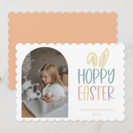 Tarjeta Festiva Hoppy Easter Photo Holiday Card