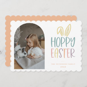 Tarjeta Festiva Hoppy Easter Photo Holiday Card