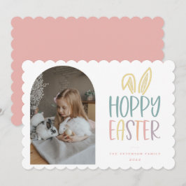 Tarjeta Festiva Hoppy Easter Photo Holiday Card