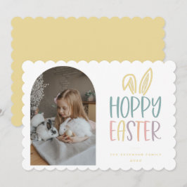 Tarjeta Festiva Hoppy Easter Photo Holiday Card