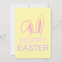 Hoppy Hare Pastel Easter Card