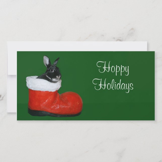 Tarjeta Festiva Hoppy Holidays (Anverso)
