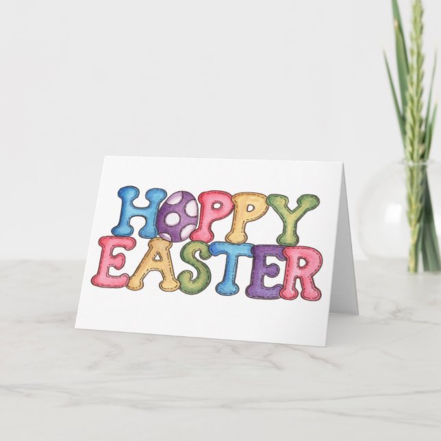 TARJETA FESTIVA "HOPPY", LOS DESEOS MÁS FÁCILES ESTÁN LLENOS DE AM (Anverso)