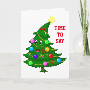 TARJETA FESTIVA HORA DE DECIR *TENGAN UN DÍA FELIZ PARA LOS NAVIDA