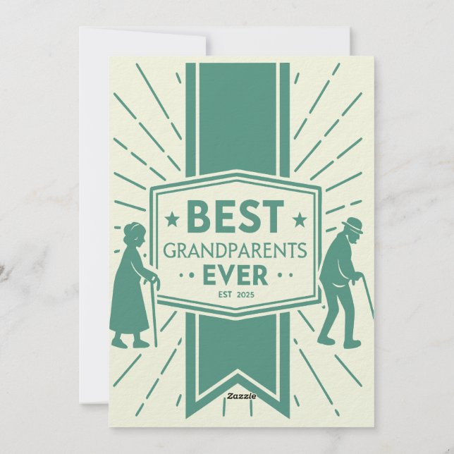 Tarjeta Festiva Hora de la historia para los abuelos (Reverso)