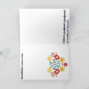 Tarjeta Festiva Hora de la Historia Para los abuelos que amamos tu