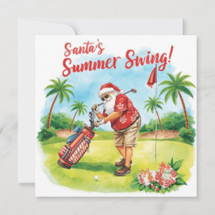 Tarjeta Festiva Hora de verano del Golf Santa Navidades