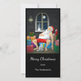 Tarjeta Festiva Hora del café en Nochebuena