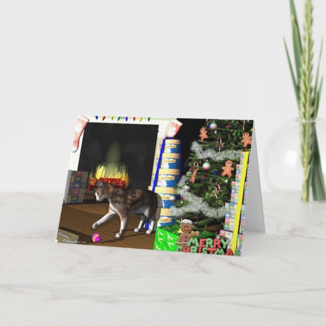 Tarjeta Festiva Hora del recreo del día de fiesta, (Anverso)