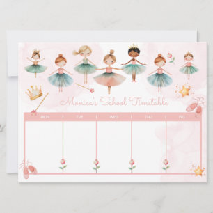 Tarjeta Festiva Horario de la escuela de baile