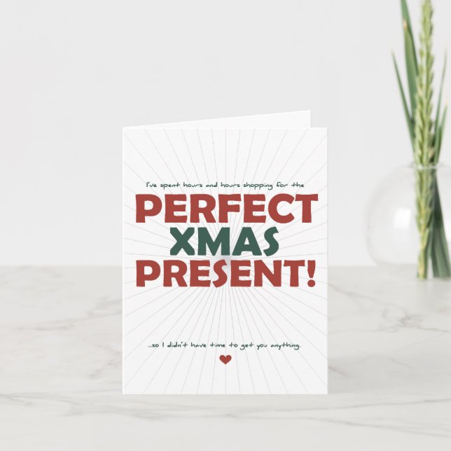 Tarjeta Festiva Horas gastadas que hacen compras para el presente (Anverso)