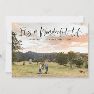 Tarjeta Festiva Horizontal Es una vida maravillosa Foto de sangrad