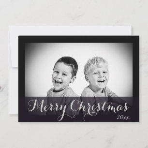 Tarjeta Festiva Horizontal Landscape Custom Photo Christmas Card