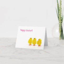 Tarjeta Festiva Horizontal - polluelos del bebé de "Pascua feliz"