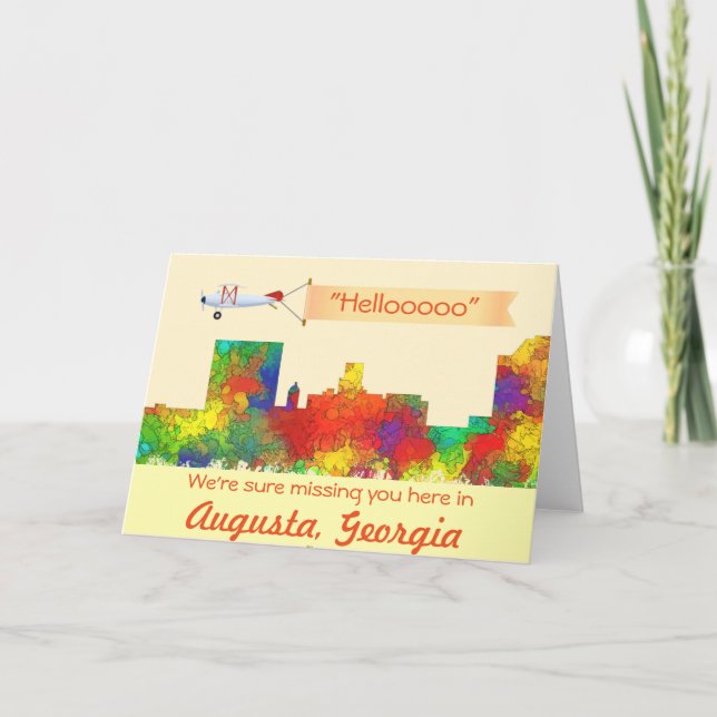 Tarjeta Festiva Horizonte-SG de Augusta Georgia (Anverso)