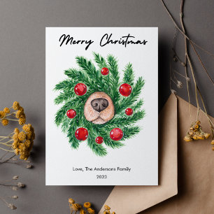 Tarjeta Festiva Hormiguitas Nariz Perro Amante de las Mascotas Nav