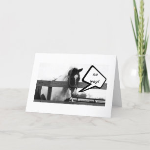 TARJETA FESTIVA HORSE ESTÁ ALEGRE DE QUE "USTED" FUERA NOCTURNO AN