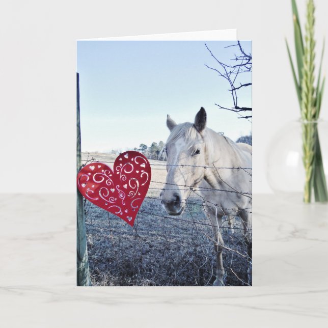 Tarjeta Festiva HORSE Valentine (Anverso)