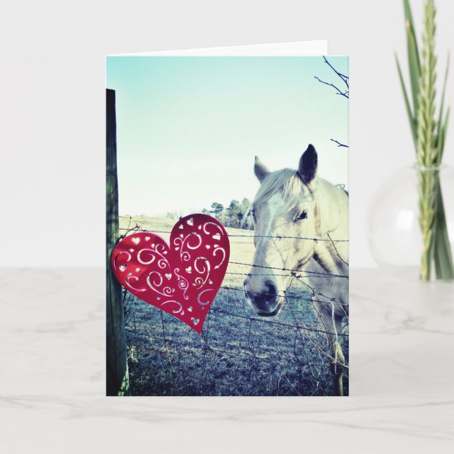 Tarjeta Festiva HORSE Valentine (Anverso)