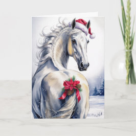 Tarjeta Festiva  Horsey Christmas Greeting Card 