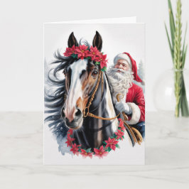 Tarjeta Festiva Horsey Christmas Greeting Card