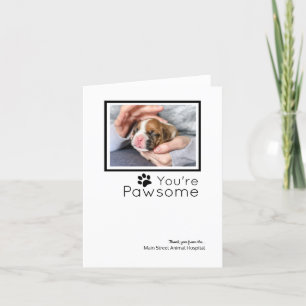 Tarjeta Festiva Hospitales Veterinarios Personalizados Gracias