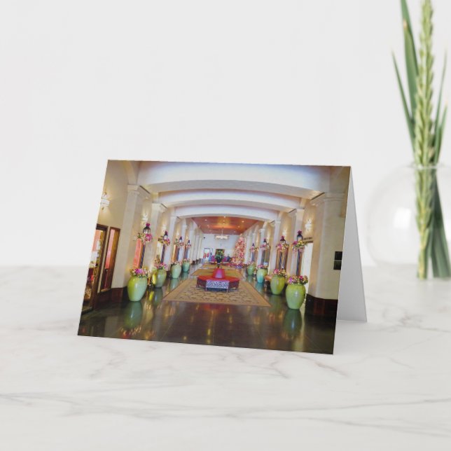 Tarjeta Festiva Hotel hawaiano real (Anverso)