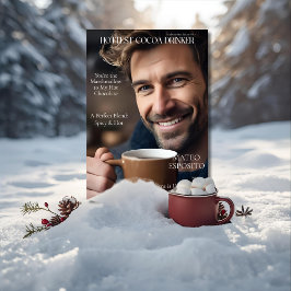 Tarjeta Festiva Hottest Cocoa Drinker Magazine Cover