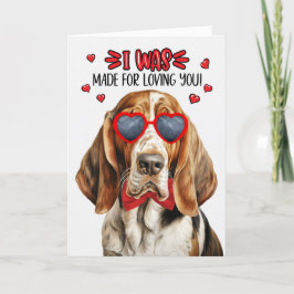 Tarjeta Festiva Hound Basset me hicieron por amarte a San Valentín