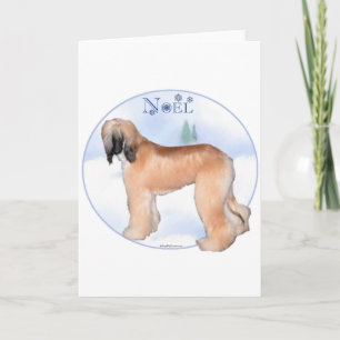 Tarjeta Festiva Hound Noel afgano