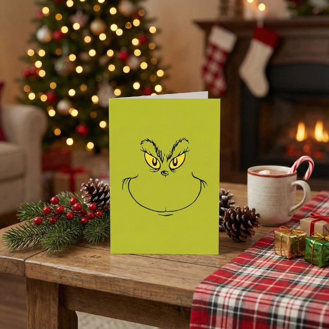 Tarjeta Festiva How Grinch Stole Christmas Face (Subido por el creador)