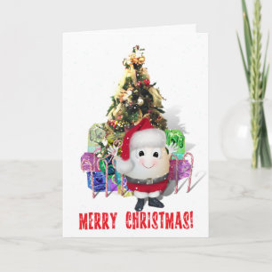 Tarjeta Festiva Huevo de Navidades de Santa Claus normales