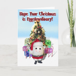 Tarjeta Festiva Huevo de Navidades de Santa Claus normales