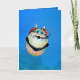 Tarjeta Festiva Huevo de Pascua de Buceo Scuba